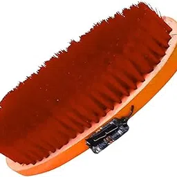Grooming Brush for Horse, Cattle and Camal || with Wooden Handle, || Red Bristles, Smooth Hand Strap-image-99