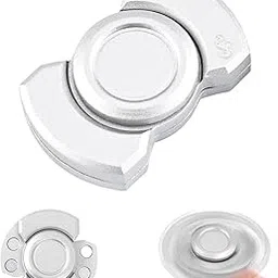 Fidget Slider, Metal Fidget Toys, 3-in-1 Fidget Toys, Stress Relief Desk Toy for Adults and Kids, Office and Home, Silver Push Slider Fidget Toy , Stress Cool Desk Toys for Office Fidget Toy for Men-image-95