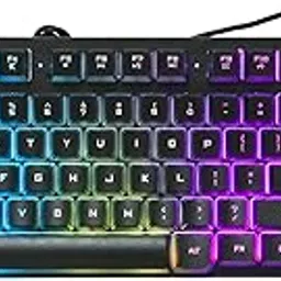 GOWENIC Gaming Keyboard Mechanical Gaming Keyboard with 87 Keys RGB LED Backlight Computer Keyboard Desktop Notebook Computer Keyboard for Windows/OS X (Black)-picture-19