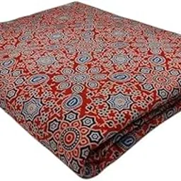 Unstitched Cloth Ajrakh barmer ajrakh print Fabric - Perfect for Cotton Shirt, Kurti, Ladies Suit, Salwar Suit, Pant, Blouse Material-picture-26