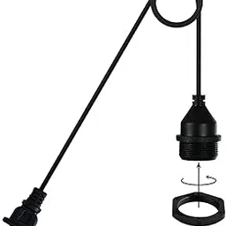 10Foot With Wire Electric Light Socket Waterproof Plug Light Outdoor Plug Light E26/E27 Socket With Wire Electric Light Socket Temporary Building Lighting Waterproof Socket With Wire Electric 6017-picture-22