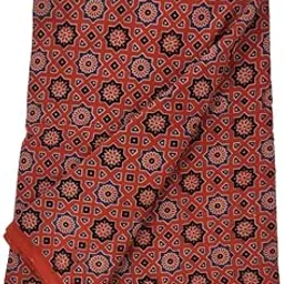 aanandi Versatile Ajrakh Print Cotton Fabric - Clothing, For Shirt, Kurta, Shalwar, Gown, Suit, Blouse, Palazzo Pants, Home Decor - Designer, Eco-friendly"-picture-18