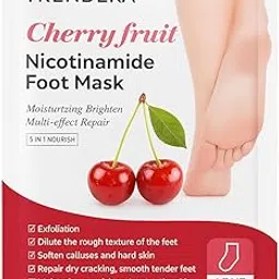 Foot Peel Mask for Dead Skin Removal Dry Cracked Callus Remover Hydrating Sock Deeply Moisturizes Dry & Dull Skin Reduces Pigmentation Make Your Feet Baby Soft Repair Rough Heels (cherry)-picture-10