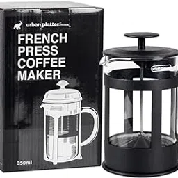 urban platter French Press Coffee Maker Pot, 850ml [Toughened Boron Glass, Stainless Steel Plunger]-picture-14
