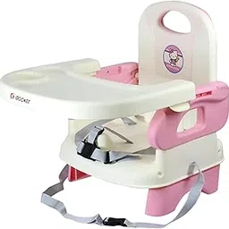 GOCART WITH G LOGO Baby Booster Feeding Chair -Easy Travel Chair - with Safety Belt and Removable Dining Tray for Infants and Toddlers (Pink)-picture-16
