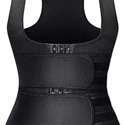 HOPLYNN Neoprene Sauna Sweat Waist Trainer Corset Trimmer Vest for Women, Waist Cincher Body Shaper Black Small 02-image-2