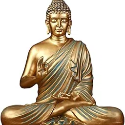 2 Feet Buddha Statue for Home Decor & Garden,Decor Items for Home and Office Big Size Marble Dust Fiber Glossy Buddha Idols-image-40