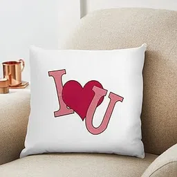 I Love You Printed Cushion 12X12 Pillow Cover with Filler- Best Love Gift Idea-picture-25
