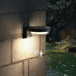 XERGY Modern Black Outdoor Solar Wall Light with Motion Sensor, Wall Lanterns Lighting Waterproof for Driveway, Balcony Terrace, Yard-image-79