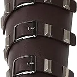 MERISHOPP Vintage Style Arm Guard Steampunk Vambrace for Party Adult Costume Dark Brown-picture-24