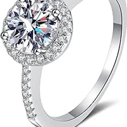 snowflake global 1 ct Moissanite Ring for Women; GRA Certified; D VVS 1; 925 Sterling Silver; Adjustable Size-picture-11