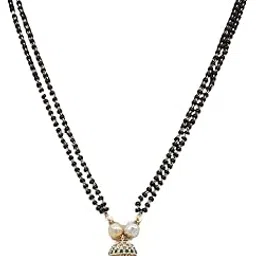 nandana collections Gold Plated Black Beads Mangalsutra Adjustable Chain Magalsutra Jewellery Necklace For Women-picture-39