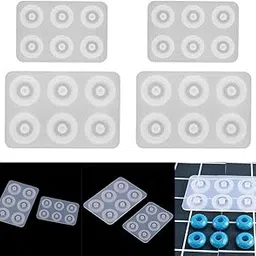 MERISHOPP 4 Set Silicone Beads Moulds Mold Resin Jewelry Making Pendant Craft DIY Tool-image-65