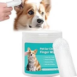Florisca 50Pcs Pet Ear Cleaning Wipes, Dental Care Finger Wipes for Dogs & Cats, Disposable Natural Ingredients, Gentle Cleaning & Gum Care, Non-Woven Cleaning Wet Wipes Protecting Cat Dog Ear Health-picture-51