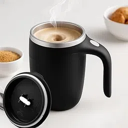 380ml Luxury Self-Stirring Coffee Mug Stainless Steel | Magnetic Auto-Mix Travel Cup | One-Touch Stirring for Coffee, Tea, Milk, Protein, Chocolate | Battery-Operated Magic Mug Multicolor-picture-30