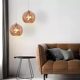 Harold Electricals Modern Glass Globe Hanging Lamp |Phaeton Corner Pendant Light with Adjustable Wire for Living Room, Bedroom, Study Room. Kitchen Island & Café - Pack of 1(Bulb Not Included)-image-17