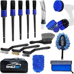18Pcs Car Cleaning Kit Interior and Exterior Detailing Kit, Car Detailing Set With Drill Brush Cleaner Wash Mitt Tire Brush Sponge Towels Car Wash Cleaning Tools Set For Cleaning Dashboard, Air Vent-picture-17