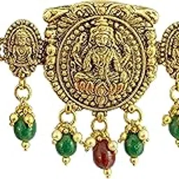 haldi mehendi shaadi Kamarpatta Traditional Antique Golden Plated Temple Jewellery Waist Belt for Women | Kamarbandh Waist Chain with Goddess Lakshmi Motif | Bridal, Festive-picture-16