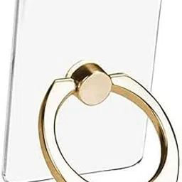 KolorFish Transparent Phone Ring Stand Holder Mobile Phone Ring Holder Finger Grip 360 Degree Rotation (Transparent Gold Square)-picture-32