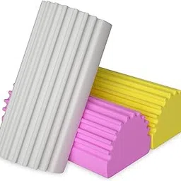 JRUD Damp Duster, Reusable Cleaning Sponge, Dusters for Cleaning Blinds, Glass, Baseboards, Vents, Railings, Mirrors, Window Track Grooves (3 Pack Multicolor) image 1