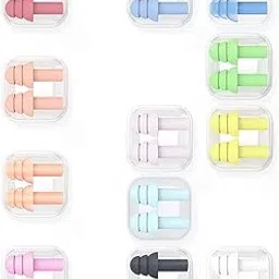 james healthplus James Soft Ear Plugs for Noise Cancelling Sleeping,12 Pair multi Color Silicone Earplugs Sleep Sound Blocking, Ear Plugs for Swimming, Snoring, Travel, Work, Nightlife, with Portable Boxes-picture-14