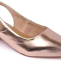 carlton london Women Comfortable Block Heel Pointed Toe Slingback Fashion Shoes for Daily use, Office use, Casual use-picture-30
