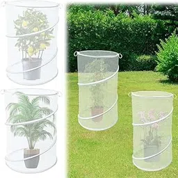 Fastlink;Protect Plants from Pests; 4-Pack Pop-Up Plant Covers, Garden Insect Barrier Mesh Netting-picture-16