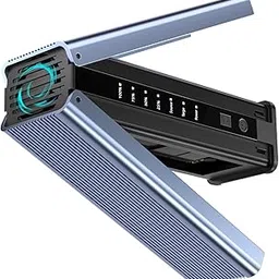 NVMe M.2 Duplicator with Cooling Fan, 8TB Dual-Bay Offline Clone Enclosure, 10Gbps M.2 SSD M Key Hard Drives Enclosure, for NVMe SSDs PCIe Size 2230/2242/2260/2280-picture-30