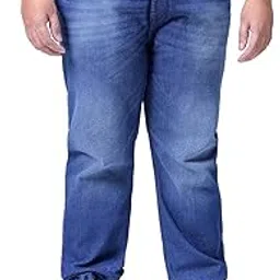 hardsoda by The Indian Garage Co Men Plus Size Slim Fit Solid Mid-Rise Stretchable Denim Joggers-picture-16