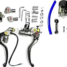 Acube Mart Brem-bo Hydraulic Lever Set with 1 Cylinder Can for Universal Bikes - Black Color (Set of 2 Pieces) Z6011 Black with Extra Big Oil can-image-32