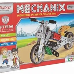 Engineering Building Set for Kids, Educational Motor Bikes Construction Toy, 150 Pieces, 14 Models-image-36