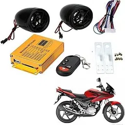 Crokrok Audio Radio Bike Sound System Anti-Theft Alarm System Fm Handlebar Stereo Speaker Multifunction (Multicolor),Mp3-Bike-Fm-041-image-41