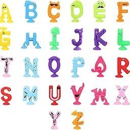 26 Fine Motor Skill Toys for Kids, DIY Alphabet Suction Toys, Water Play & Sensory Development for Toddlers 6 Months to 4 Years, Bath Time & Travel Activities, Plastic Learning Letters-picture-52