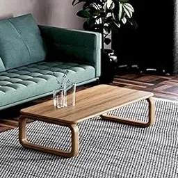 GAID WOOD Furniture Solid Sheesham Wood Coffee Table for Living Room | Modern Wooden Center Table | Rectangular Wooden Coffee Table with Natural Finish | Stylish & Durable Living Room Furniture-picture-18