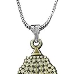 Lord Buddha Bronze Pendant Necklace with Metal Charm, Snake Chain, Adjustable S-Hook Closure-image-61