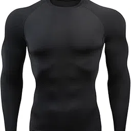 kacheeg Men's Long Sleeve Compression Shirt Athletic Base Layer for Running, Fitness, Basketball, Cycling, Training & Sports.-picture-30