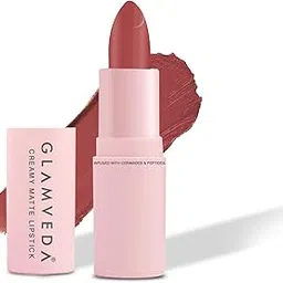 Glamveda Creamy Matte Long Lasting Lipstick with Ceramides & Peptides, Lightweight, 12 Hour Wear, Smudgeproof & Transferproof - Chilli 308-picture-15
