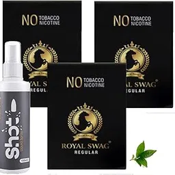 ROYAL SWAG Herbal Cigarettes 100% Tobacco Free and Non Nicotine(Pack Of 60 Sticks) Regular Flavoured With Anti Addiction Mouth Spray 100 ml Shot(Tobacco Alternatives/Substitutes)-picture-65