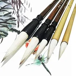 Chinese Calligraphy Brush Set Chinese Brush Set Watercolor Sumi Drawing Brush Writing Painting Pack of 5-picture-15