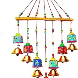 HeeMo Rajasthan Handcrafted Wind Chimes Door/Wall Hangings (V Shape Bell)-picture-29