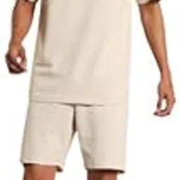nobero Men's Casual Style Cotton Blend Solid Co-Ord Sets Pack of 1-picture-21
