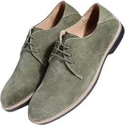 teakwood leathers Teakwood Men Olive Solid Round Toe Suede Derbys-picture-38