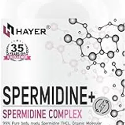 HAYER Liposomal Spermidine Supplement, Ultra High Concentrated Formula - 98%+ Highly Purified and Bioavailable With Resveratrol, Quercetin To Support Cellular Energy, Longevity- 30 Tablets (30)-image-69