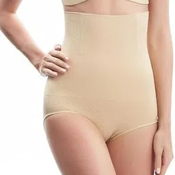 Women's Cotton Lycra Blend Solid Shaper Brief | High Waist Tummy Control Body Shaper for Saree, Dress and Ethnic Wear | Slim Fit Shaping Innerwear (Pack of 1)-image-31