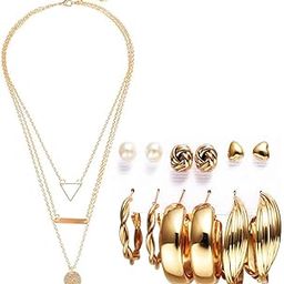youbella Fashion Jewellery Gold Plated Necklace and Earrings Combo Jewellery Set for Girls and Women (Gold)-picture-36