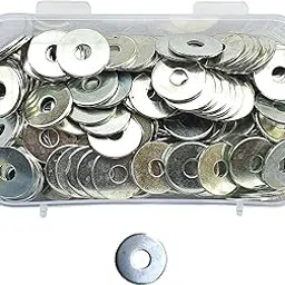 Innovations Hardware Plain Flat Washers – # 4x14 – 4mm Inner Diameter, 14mm Outer Diameter – White Zinc Plated – 250 Pieces-picture-19