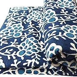 Rastogi Handicrafts Fabric 100% Pure Cotton Hand Block Printed for Sofa, Curtains, Cushions, Bedcover, Furnishing, Upholstery, Craft, Decoration Width - 44 Inches (3 Meter, Fabric No 23)-picture-18