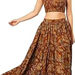 globus Women Yellow Allover Geometric Print Zari Embroidered Yoke Short Kurti & Matching Flared Palazzo Festive Co-Ord Set-picture-38