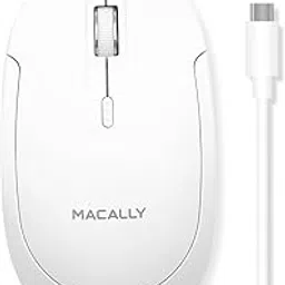 Macally Wired USB C Mouse for Mac and PC - Slim, Quiet, and Reliable - Type C Mouse for MacBook Pro/Air, iMac, Apple iPad, Laptop, Computer Desktop with 3 Button, Scroll Wheel, USBC, and 4 DPI Mode-image-57