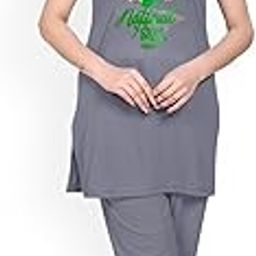 urban trees Women Long Night Suit | Round Neck Printed Night Suit for Women-picture-26